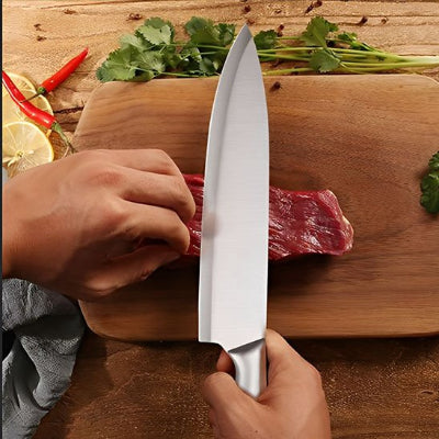 couteau de cuisine adapté cuisine variée manche métallique