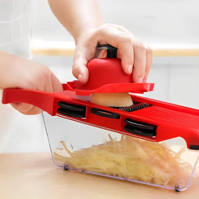 mandoline cuisine rouge vif ergonomique