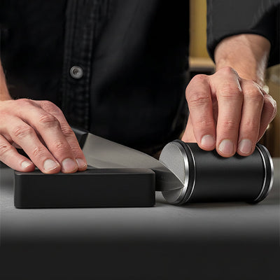affuteur couteau noir bloc