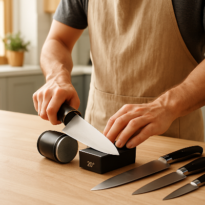 affuteur couteau noir bloc