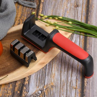 aiguiseur couteau rouge precision