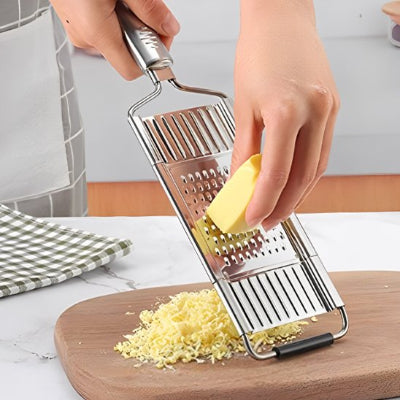 coupe-légumes grattoir plat métallique