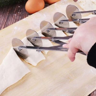 couteau à pâte cinq roues extensibles