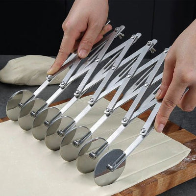couteau à pâte sept roues extensibles