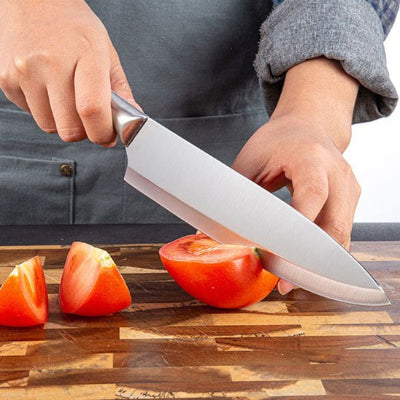 couteau de cuisine tranchante manche métallique