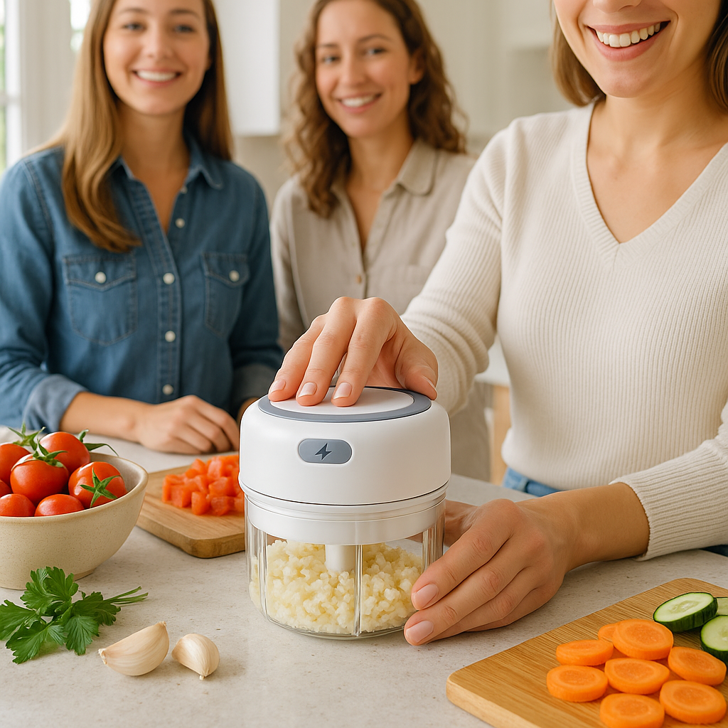 hachoir manuel blanc rechargeable petit