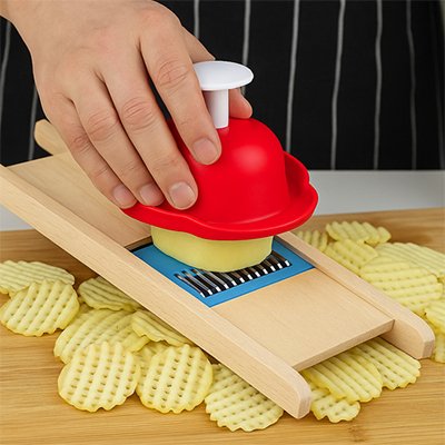 mandoline cuisine coupe frites bois
