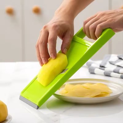mandoline cuisine vert manche plat