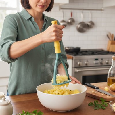 Presse purée vert ergonomique 